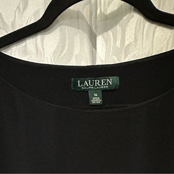 Ralph Lauren black Size 16 high low covering, white lining front to back - Picture 6 of 10